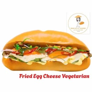 Bánh mì trứng chiên phô mai – Chay – Fried Egg Cheese Vegetarian